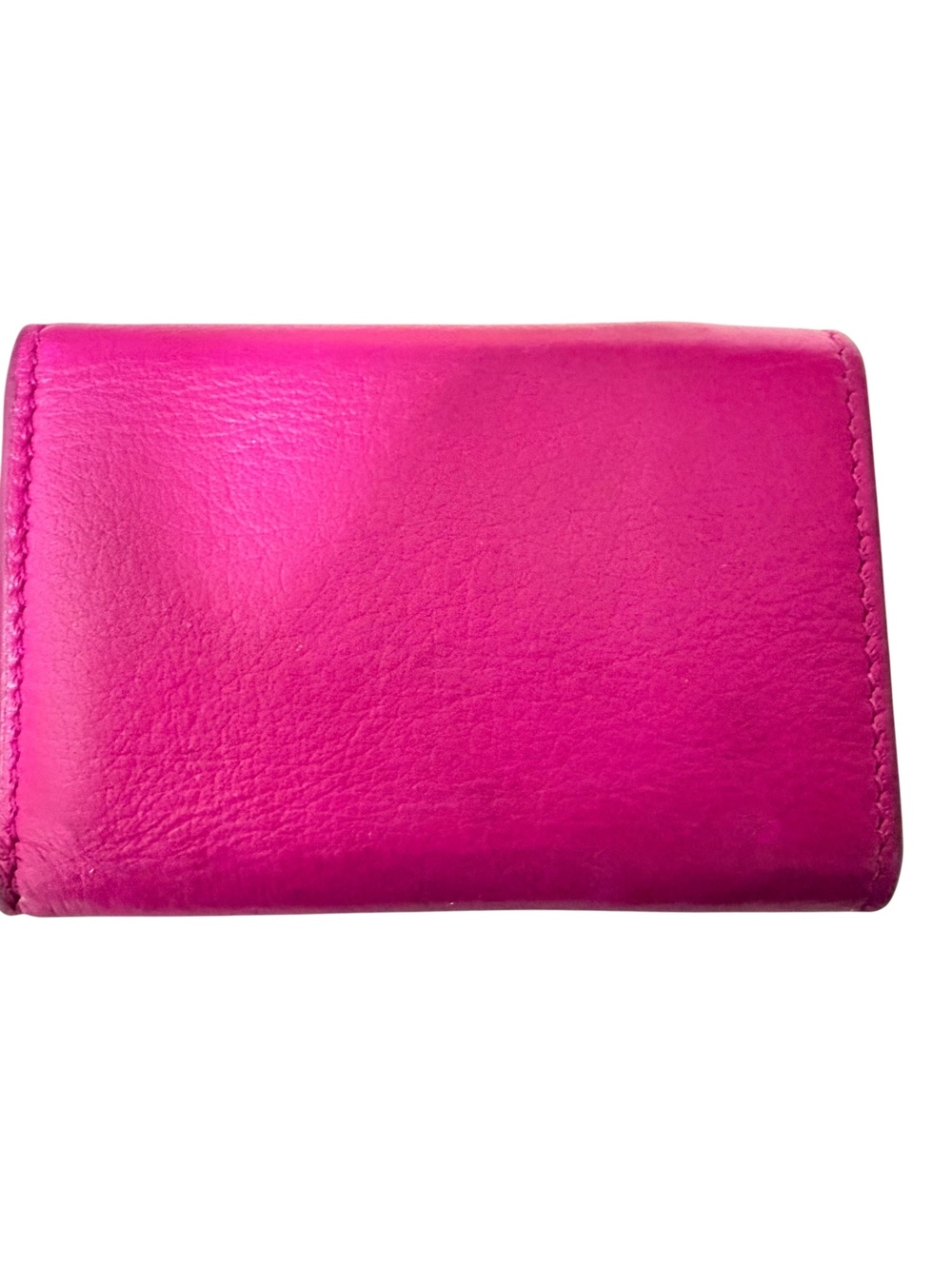 Balenciaga Pink Leather Trifold Wallet